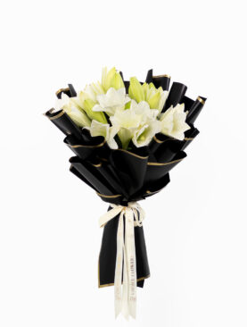 Wrapped Lily Long Stem Bouquet