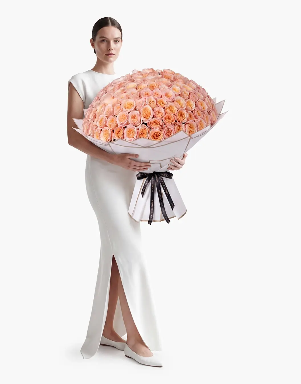 peach roses bouquet luxury flowers online flower delivery Dubai and Abu Dhabi