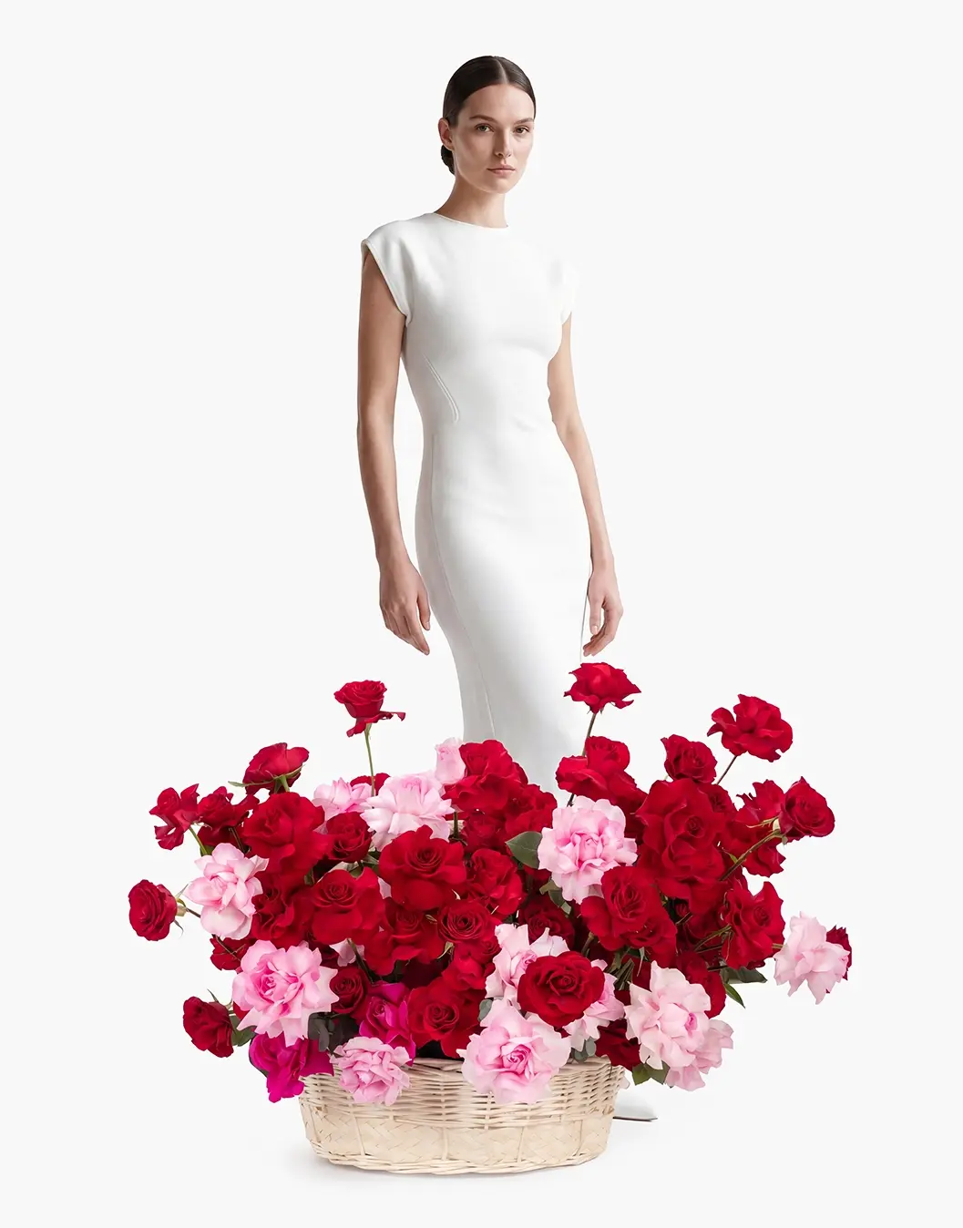 ruby blush basket luxury flowers online flower delivery Dubai and Abu Dhabi