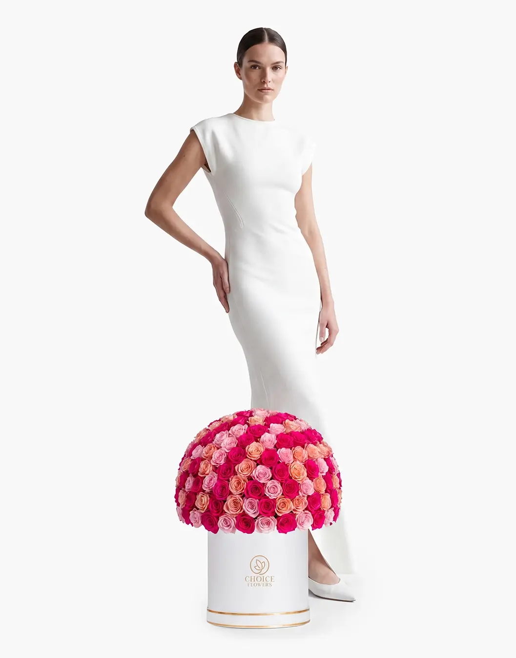 blush royale box luxury flowers online flower delivery Dubai and Abu Dhabi